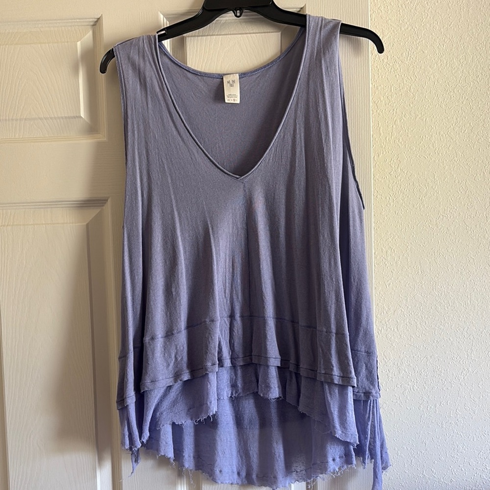 We The Free Purple Layered Tank Top